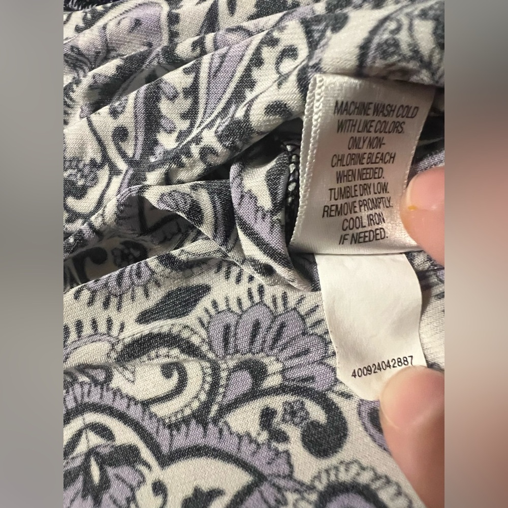 Apt 9 Womens Size S Purple & White Paisley Design Knee Length Dress Sleeveless - Picture 16 of 16